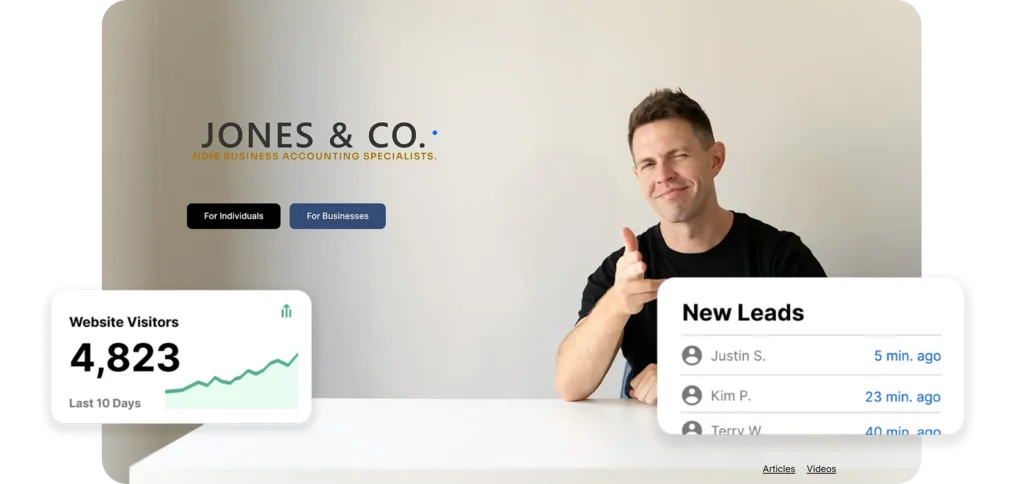 Accountant seeing more website visitors and new leads through Webberly's services