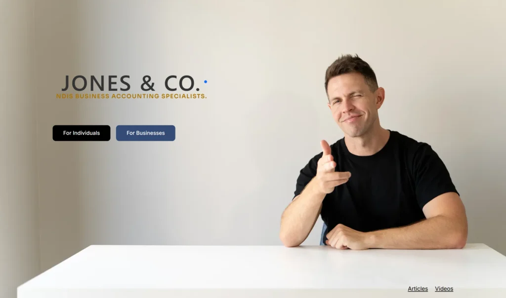 Homepage of Jones Co. Advisory, built by Webberly